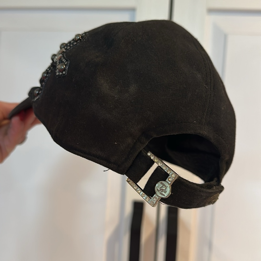 Black cross bling hat - Picture 2 of 2